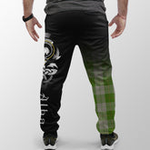 Cunningham Dress Green Dancers Tartan Crest Jogger Sweatpants - Alba Celtic Style